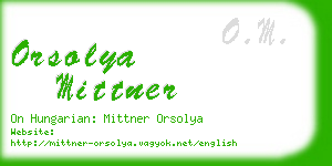 orsolya mittner business card